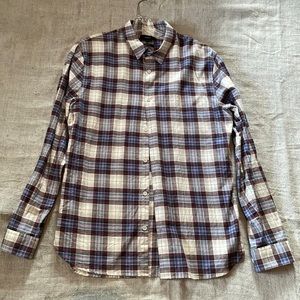 “Vince” light weight plaid shirt.